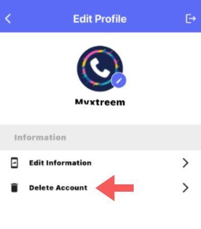 Delete Account Button
